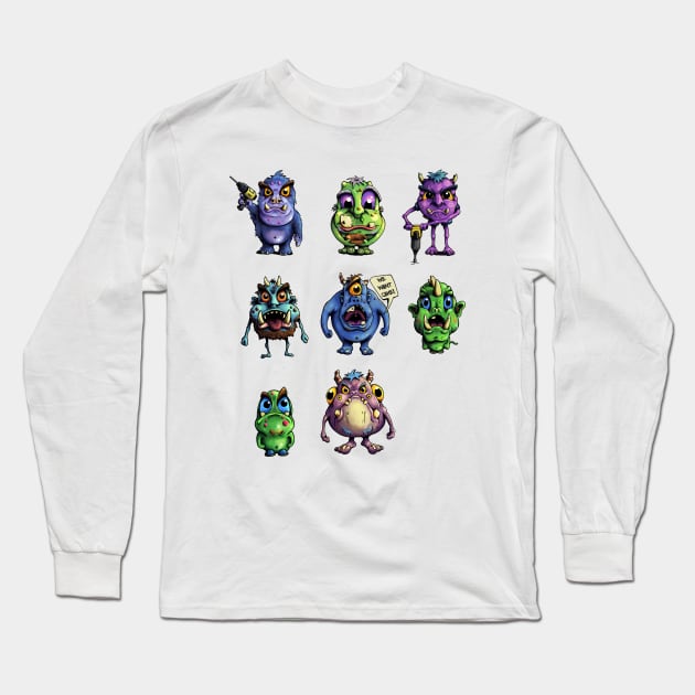 Little Monster collection 1 Long Sleeve T-Shirt by Eyekoo